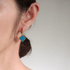 Wholesale Copper Fourleaf Clover Geometric Style Electroplated Earrings