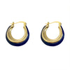 Wholesale Copper French Retro Klein Blue Oil Drop Geometric Women's Earrings With Dripping Oil Design