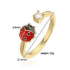 Wholesale Copper Fruit And Insect Pattern Dripping Oil Style Women's Ring