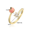 Wholesale Copper Fruit And Insect Pattern Dripping Oil Style Women's Ring