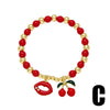 Wholesale Copper Fruit Beaded Bracelet With Electroplating