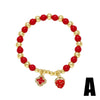 Wholesale Copper Fruit Beaded Bracelet With Electroplating