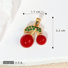 Wholesale Copper Fruit Pattern Pendant Collarbone Necklace With Oil Dropping Design And Electroplating Processing