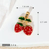 Wholesale Copper Fruit Pattern Pendant Collarbone Necklace With Oil Dropping Design And Electroplating Processing