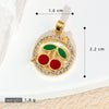 Wholesale Copper Fruit Pattern Pendant Collarbone Necklace With Oil Dropping Design And Electroplating Processing