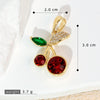 Wholesale Copper Fruit Pattern Pendant Collarbone Necklace With Oil Dropping Design And Electroplating Processing