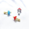 Wholesale Copper Fruit Shape Dripping Oil Style Mushroom Pendant Bracelet Necklace Accessories For Female