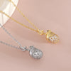 Wholesale Copper Fruit Shaped Diamond Nut Pine Cone Clavicle Necklace Electroplated For Women