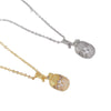 Wholesale Copper Fruit Shaped Diamond Nut Pine Cone Clavicle Necklace Electroplated For Women