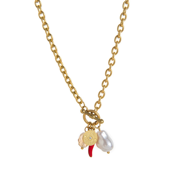 Wholesale Copper Geometric Animal Style Electroplated Bead Necklace For Women