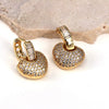 Wholesale Copper Geometric Ball Pendant Ear Clip Earrings For Women With Electroplating And Zirconium Pearl Retro Elegant Style