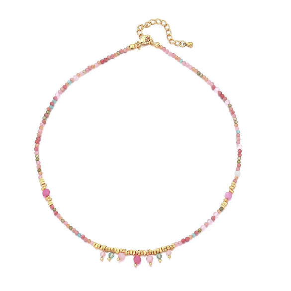 Wholesale Copper Geometric Beaded Necklace Handmade For Women Summer Fresh Style