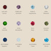 Wholesale Copper Geometric Birthstone Earrings For Women With Electroplating And 18K Gold Color Preservation