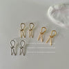 Wholesale Copper Geometric Bow Knot Twisted Matte Electroplated Earrings For Women