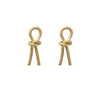 Wholesale Copper Geometric Bow Knot Twisted Matte Electroplated Earrings For Women