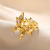 Wholesale Copper Geometric Bow Ring For Men And Women Electroplated Minimalist Style