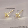 Wholesale Copper Geometric Cross Earrings For Men And Women With Electroplating