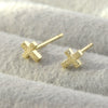 Wholesale Copper Geometric Cross Earrings For Men And Women With Electroplating