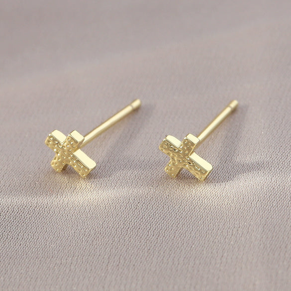 Wholesale Copper Geometric Cross Earrings For Men And Women With Electroplating