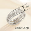 Wholesale Copper Geometric Cross Ring Three Piece Set For Women Elegant Style With Zirconia Treatment