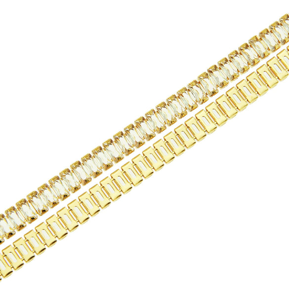 Wholesale Copper Geometric Cuban Chain Unisex Light Luxury Trendy Fashion Necklace Clothing Accessories