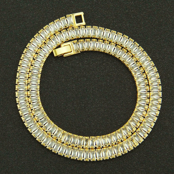 Wholesale Copper Geometric Cuban Chain Unisex Light Luxury Trendy Fashion Necklace Clothing Accessories