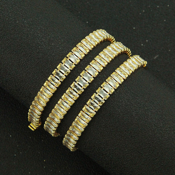 Wholesale Copper Geometric Cuban Chain Unisex Light Luxury Trendy Fashion Necklace Clothing Accessories