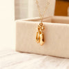 Wholesale Copper Geometric Dance Shoes Necklace With Ballet Girl Pendant Electroplated Regular Chain For Women