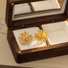 Wholesale Copper Geometric Dandelion Earrings Retro Elegant Electroplating For Women