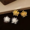 Wholesale Copper Geometric Dandelion Earrings Retro Elegant Electroplating For Women