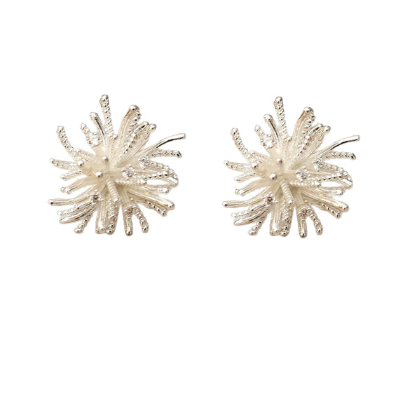 Wholesale Copper Geometric Dandelion Earrings Retro Elegant Electroplating For Women