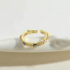 Wholesale Copper Geometric Devil's Eye Ring For Women With 14K Gold Plating
