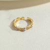 Wholesale Copper Geometric Devil's Eye Ring For Women With 14K Gold Plating