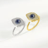 Wholesale Copper Geometric Devil's Eye Rotating Women's Ring Light Luxury Style