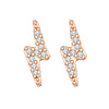 Wholesale Copper Geometric Diamond Earrings