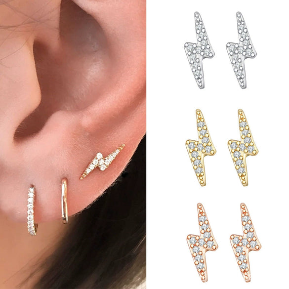 Wholesale Copper Geometric Diamond Earrings