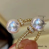 Wholesale Copper Geometric Double Bead Adjustable Ring Set With Pearls For Women