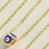 Wholesale Copper Geometric Dripping Oil Devil's Eye Pendant Necklace With Mixed Gem Inlay For Women