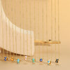 Wholesale Copper Geometric Dripping Oil Devil's Eye Pendant Necklace With Mixed Gem Inlay For Women