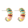 Wholesale Copper Geometric Dripping Oil Earrings For Women