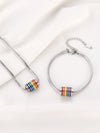 Wholesale Copper Geometric Dripping Oil Enamel Earrings And Necklace Set For Women