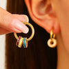 Wholesale Copper Geometric Dripping Oil Enamel Earrings And Necklace Set For Women
