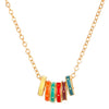Wholesale Copper Geometric Dripping Oil Enamel Earrings And Necklace Set For Women