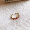 Wholesale Copper Geometric Dripping Oil Open Ring For Women Elegant New Style