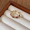 Wholesale Copper Geometric Dripping Oil Open Ring For Women Elegant New Style