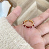 Wholesale Copper Geometric Dripping Oil Open Ring For Women Elegant New Style