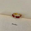 Wholesale Copper Geometric Dripping Oil Open Ring For Women Elegant New Style