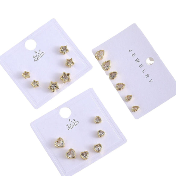 Wholesale Copper Geometric Drop Shape Electroplated Earrings For Women
