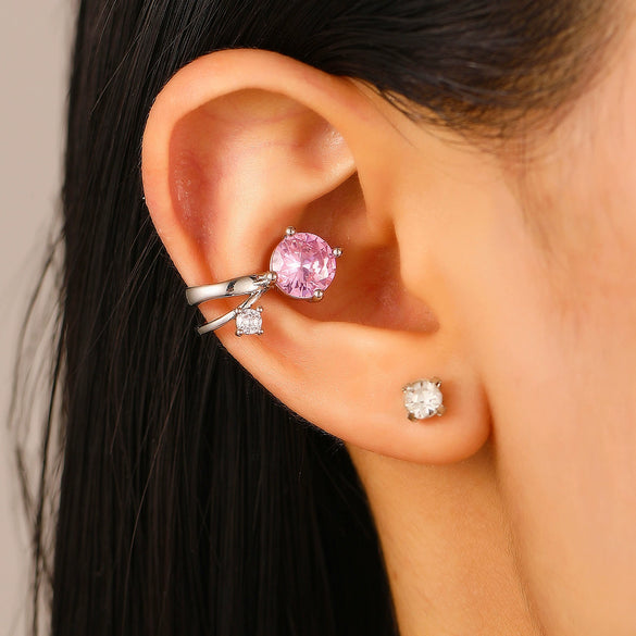 Wholesale Copper Geometric Ear Clip Earrings For Women With Electroplating