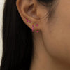 Wholesale Copper Geometric Earrings With Diamond Design